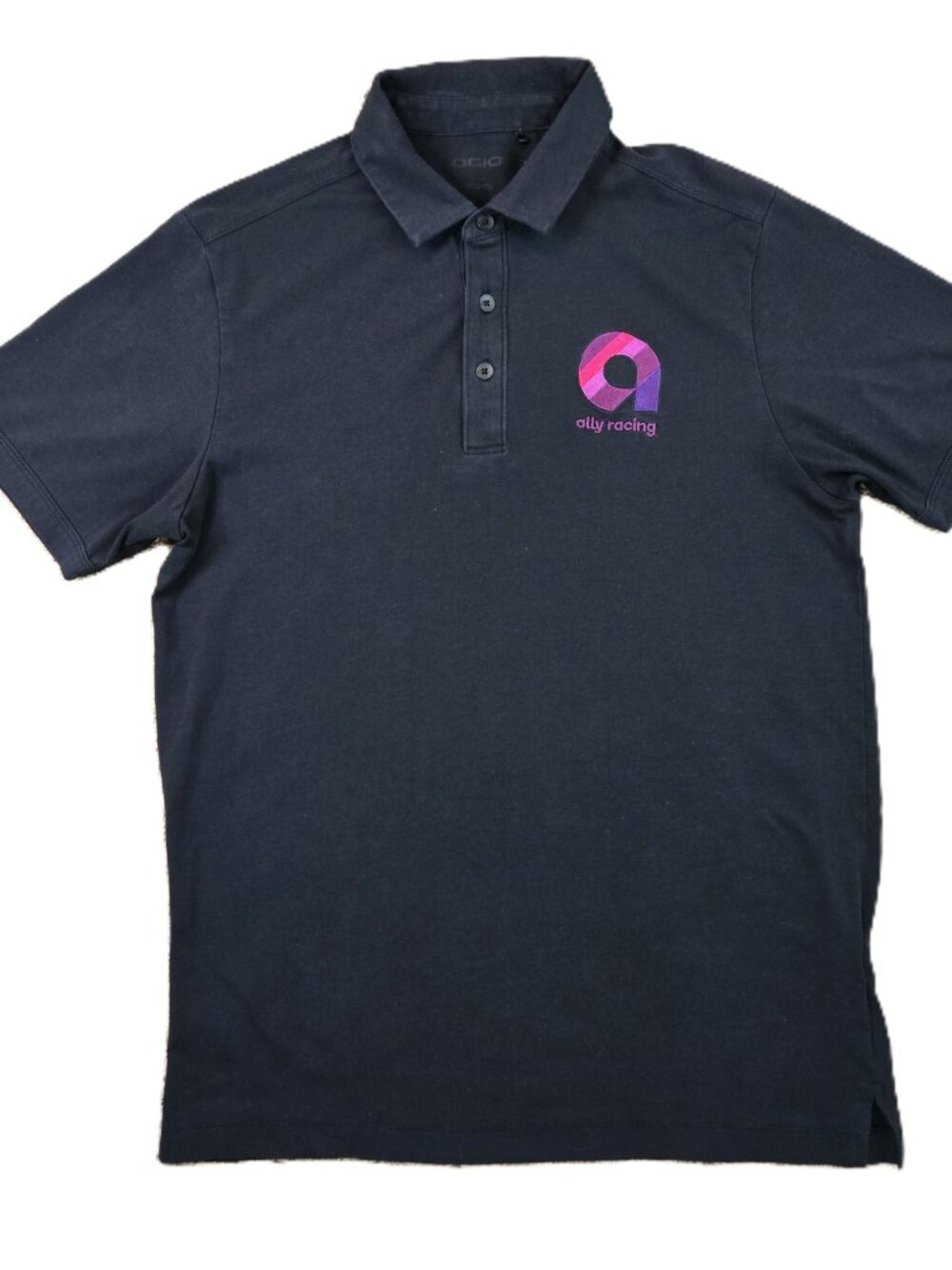 Ogio x Ally Racing Nascar Blend Polo Shirt Men's Medium Black Casual Sporty